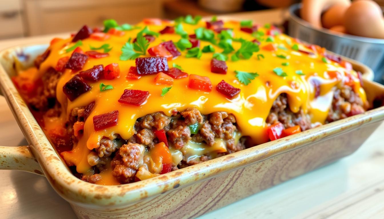 Cheesy Loaded Meatloaf Casserole