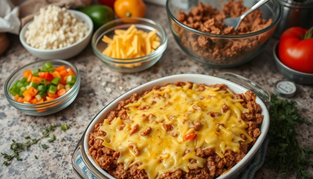 Cheesy Loaded Meatloaf Casserole