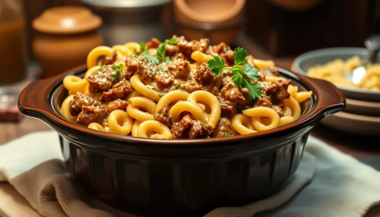Creamy Slow Cooker Beef Pasta Recipe