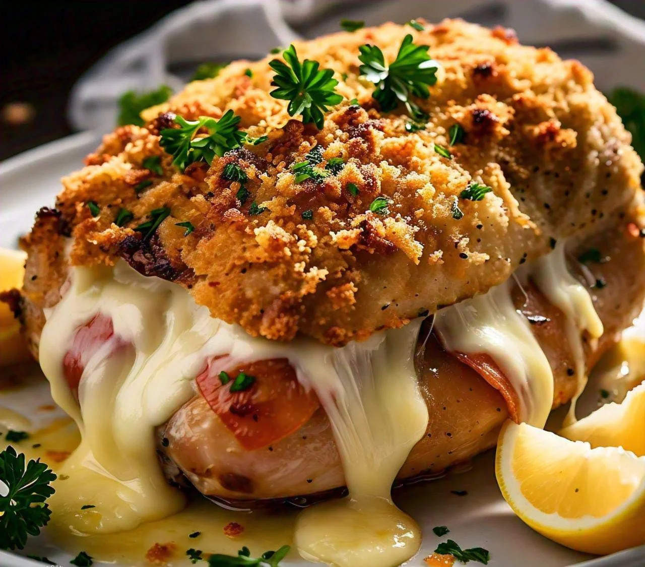 Golden Baked Provolone Chicken Recipe