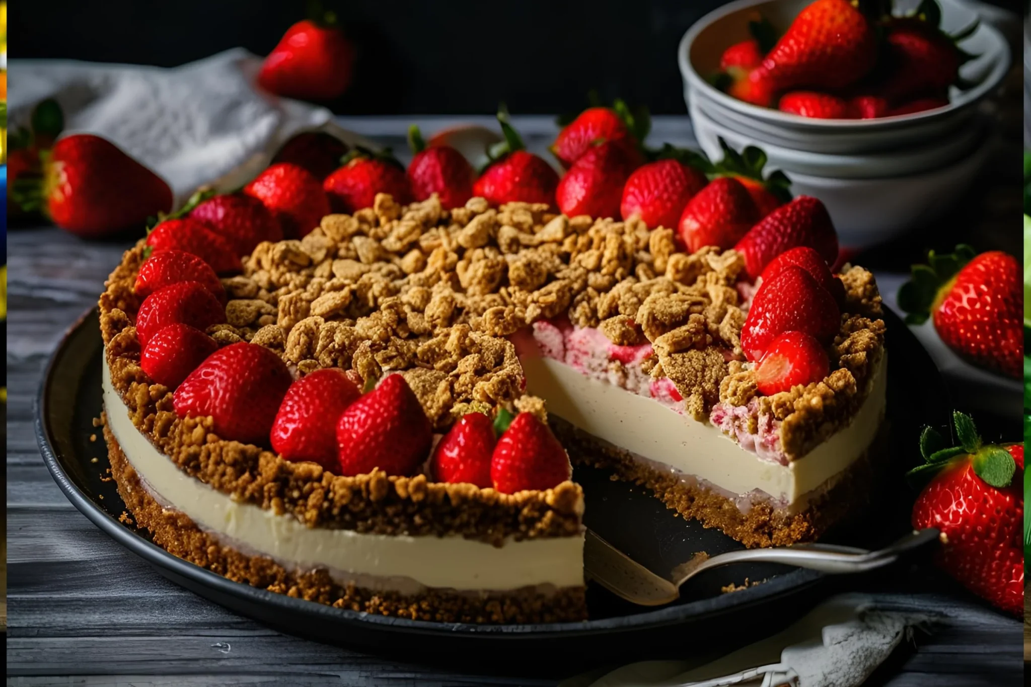Strawberry Crunch Cheesecake Recipe