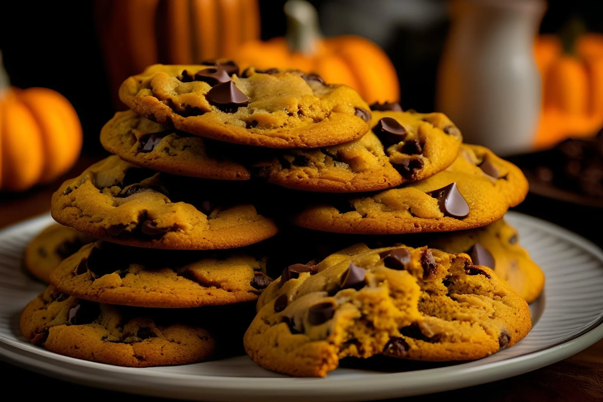 Brown Butter Pumpkin Chocolate Chip Cookies