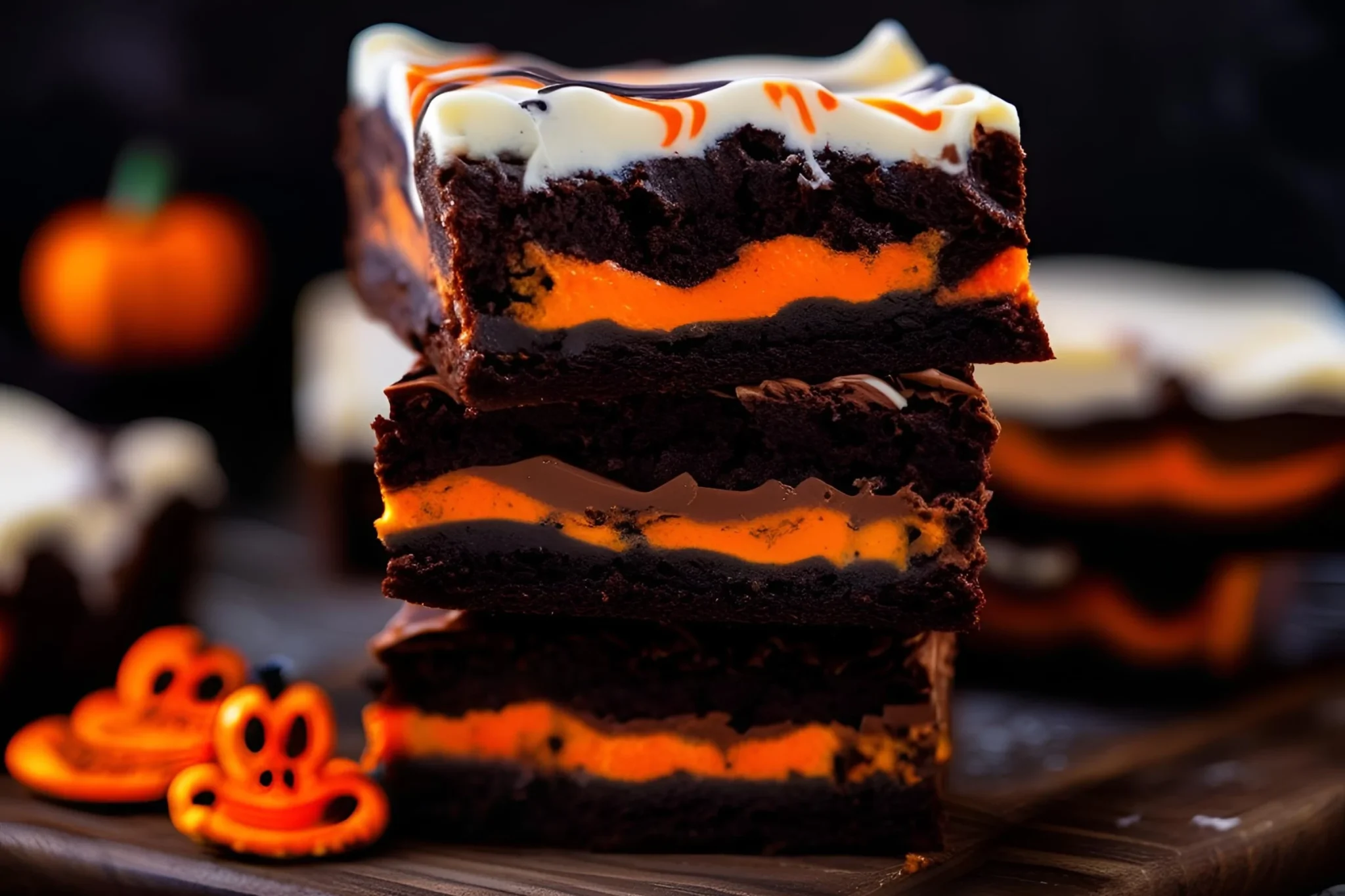 Halloween Cream Cheese Swirl Brownies Recipe