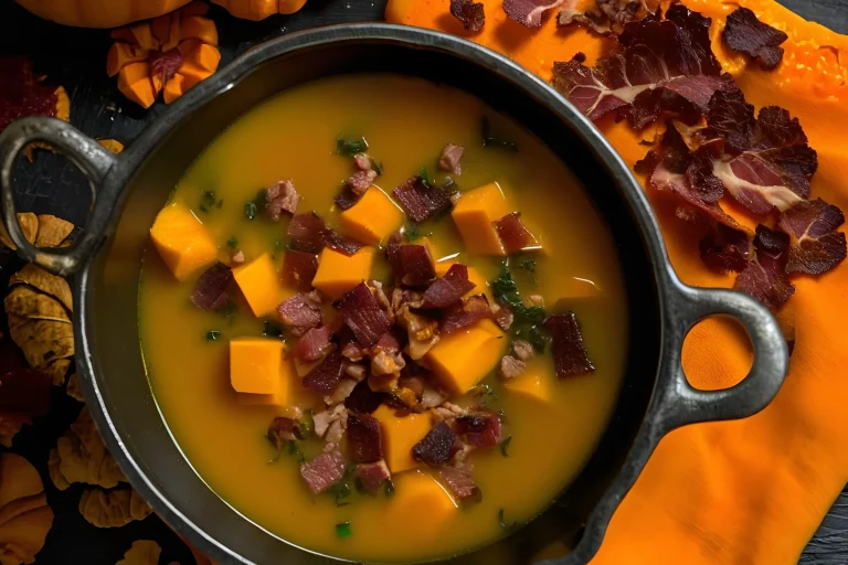 Roasted Butternut Squash and Turkey Bacon Soup Recipe