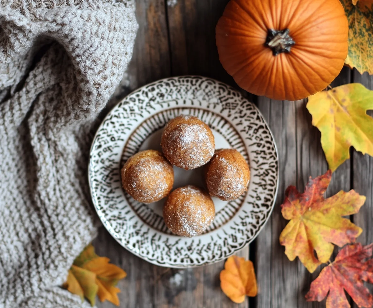 Baked Pumpkin Spice Donut Holes for Fall