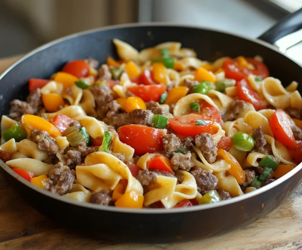 Cheeseburger Pasta Skillet Recipe