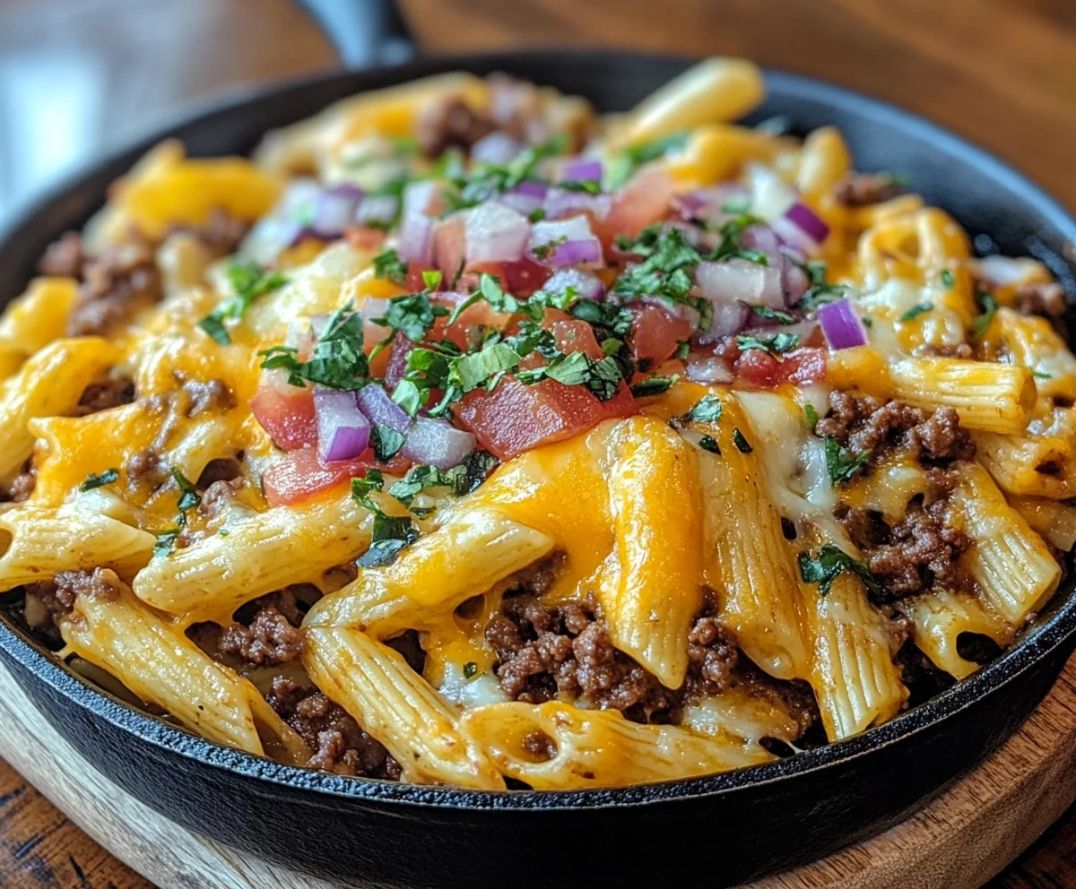 Cheeseburger Pasta Skillet Recipe