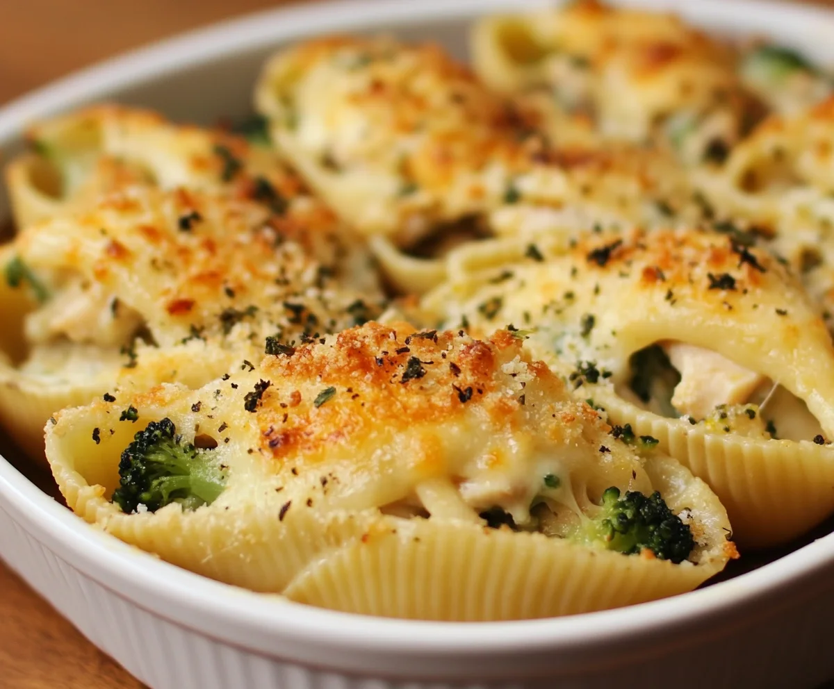 Cheesy Chicken & Broccoli Shells Recipe