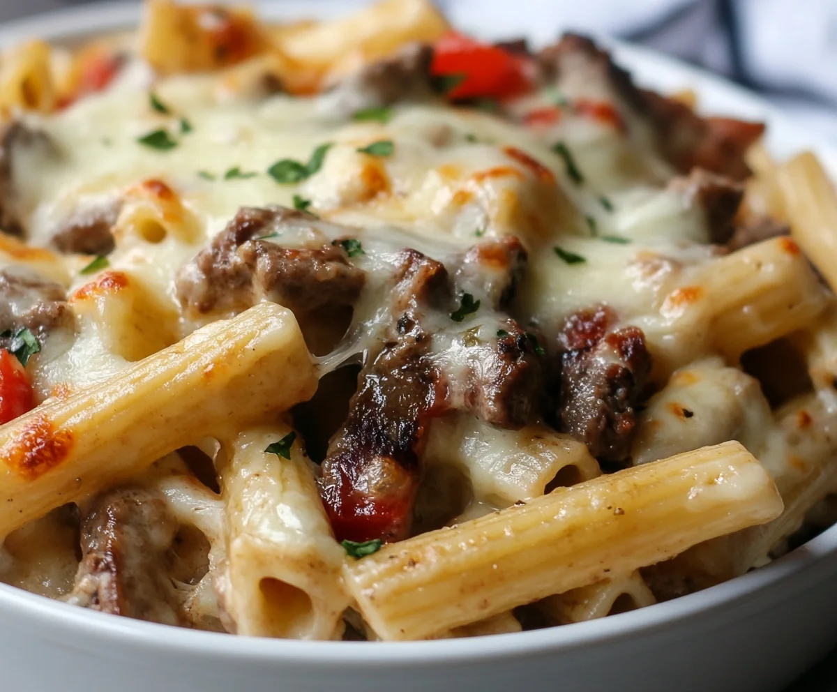 Philly Cheesesteak Pasta recipe