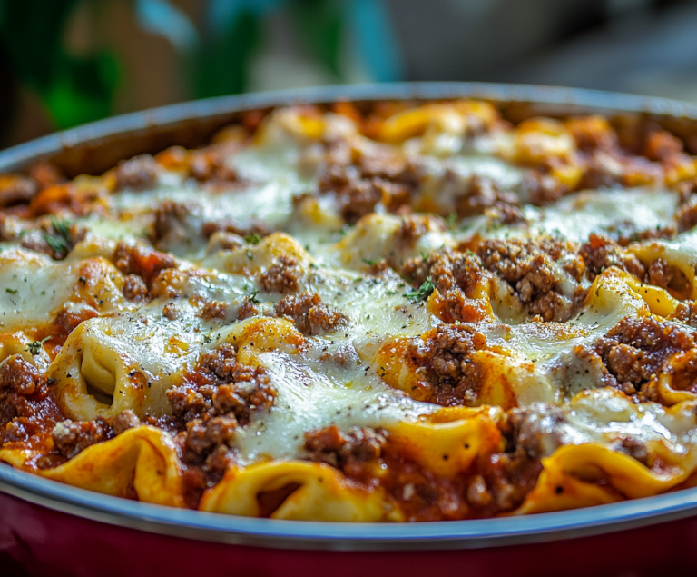 Cheese Tortellini With Meat Sauce