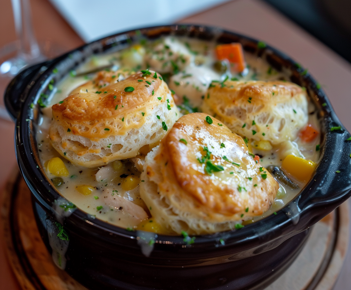 East Chicken Pot Pie With Biscuits