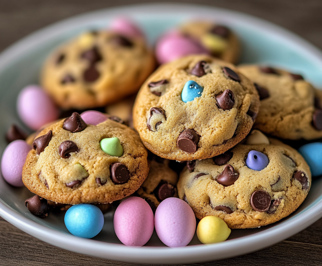 Easter Egg Chocolate Chip Cookie Cups