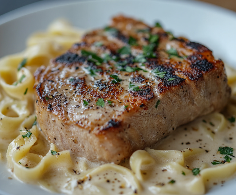 Pork Chop Alfredo Rec