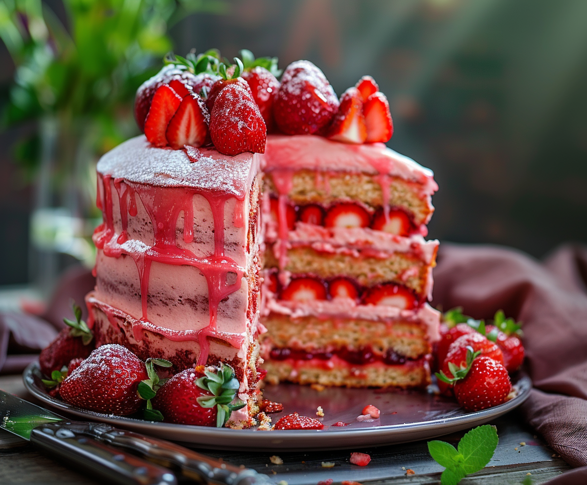 Strawberry Glaze Cake