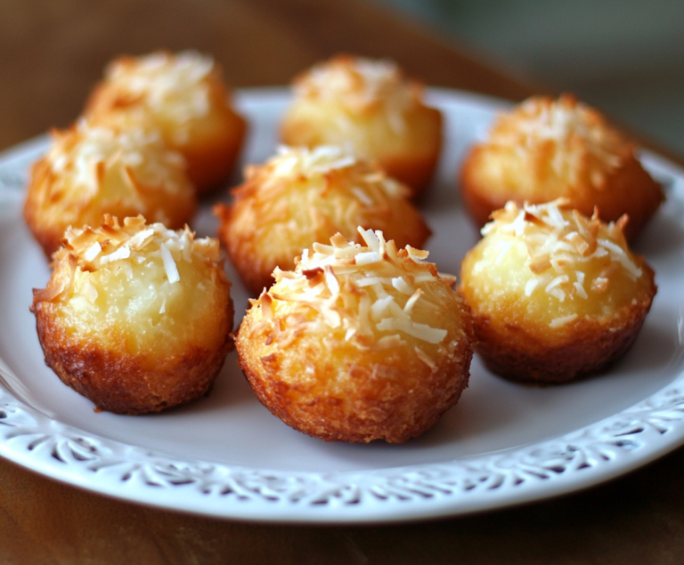 baked coconut donut holes recipe