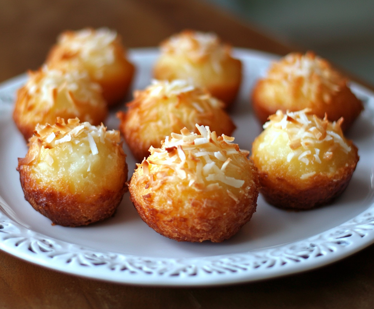 baked coconut donut holes recipe