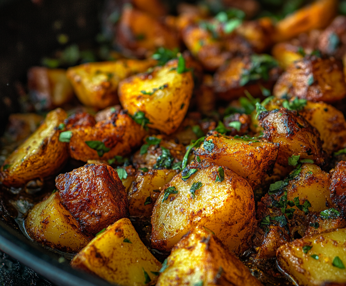 pan fried diced potatoes
