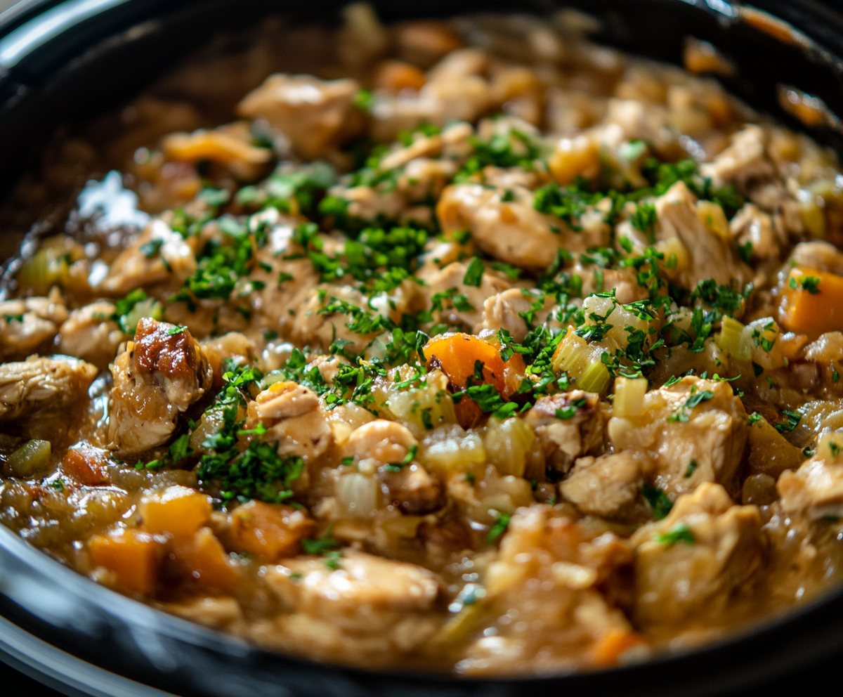 slow cooker chicken and stuffing