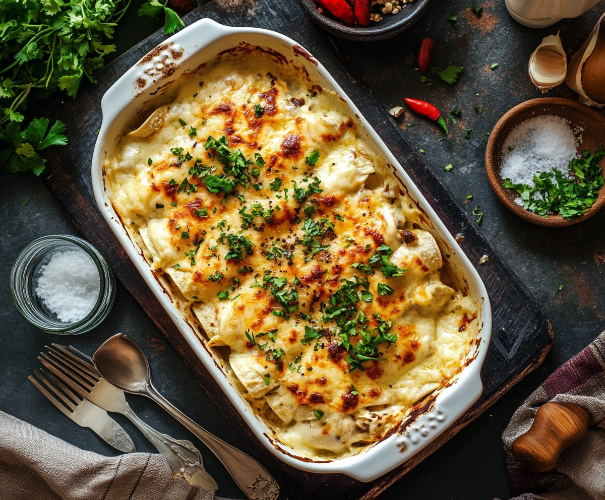 white chicken enchiladas