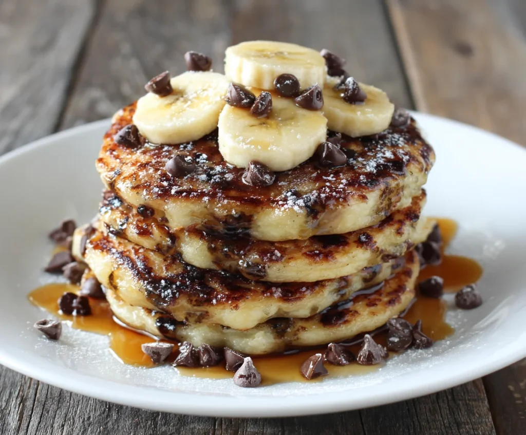 Banana Chocolate Chip Pancakes
