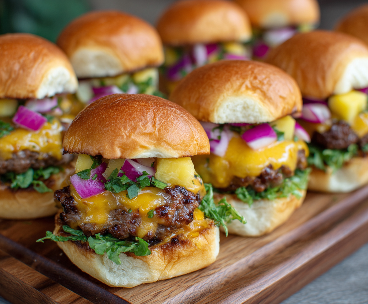 Cheeseburger Sliders Hawaiian Rolls