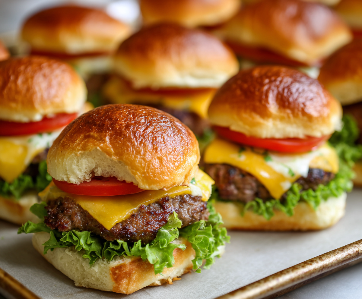 Cheeseburger Sliders Oven Baked