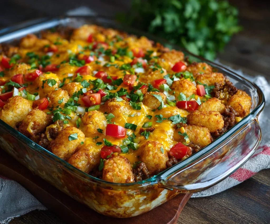 Cheeseburger Tater Tot Casserole