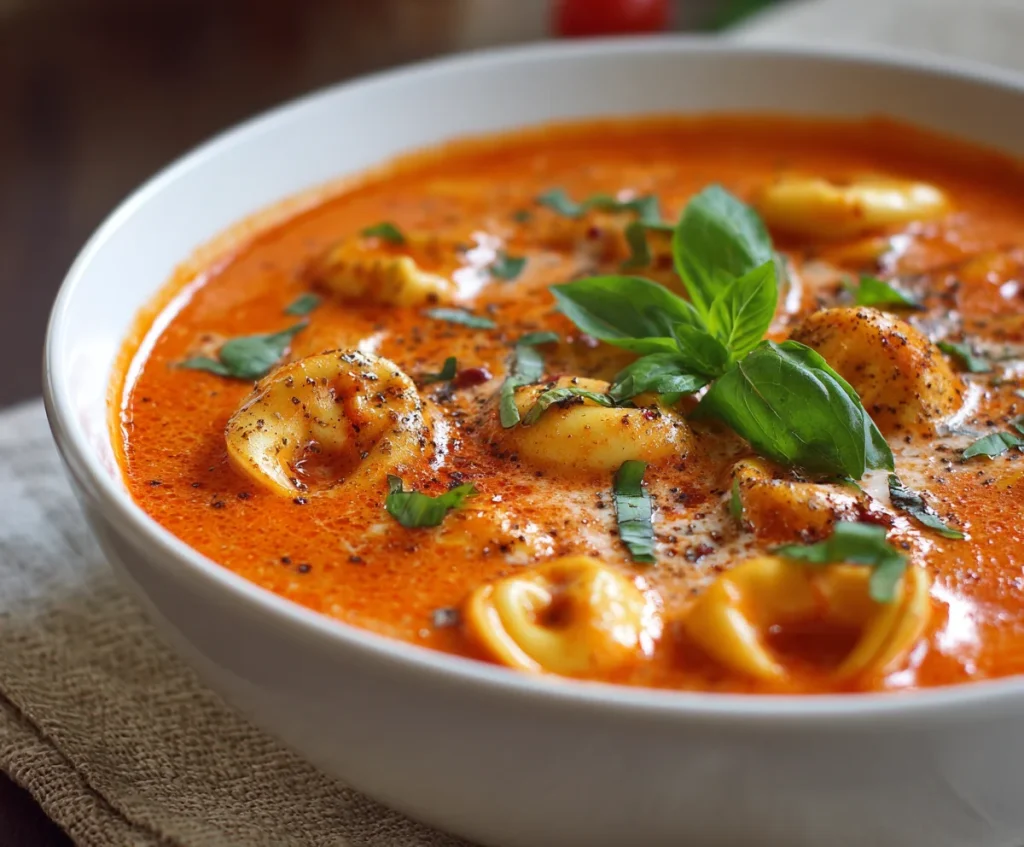 Creamy Tomato Tortellini Soup