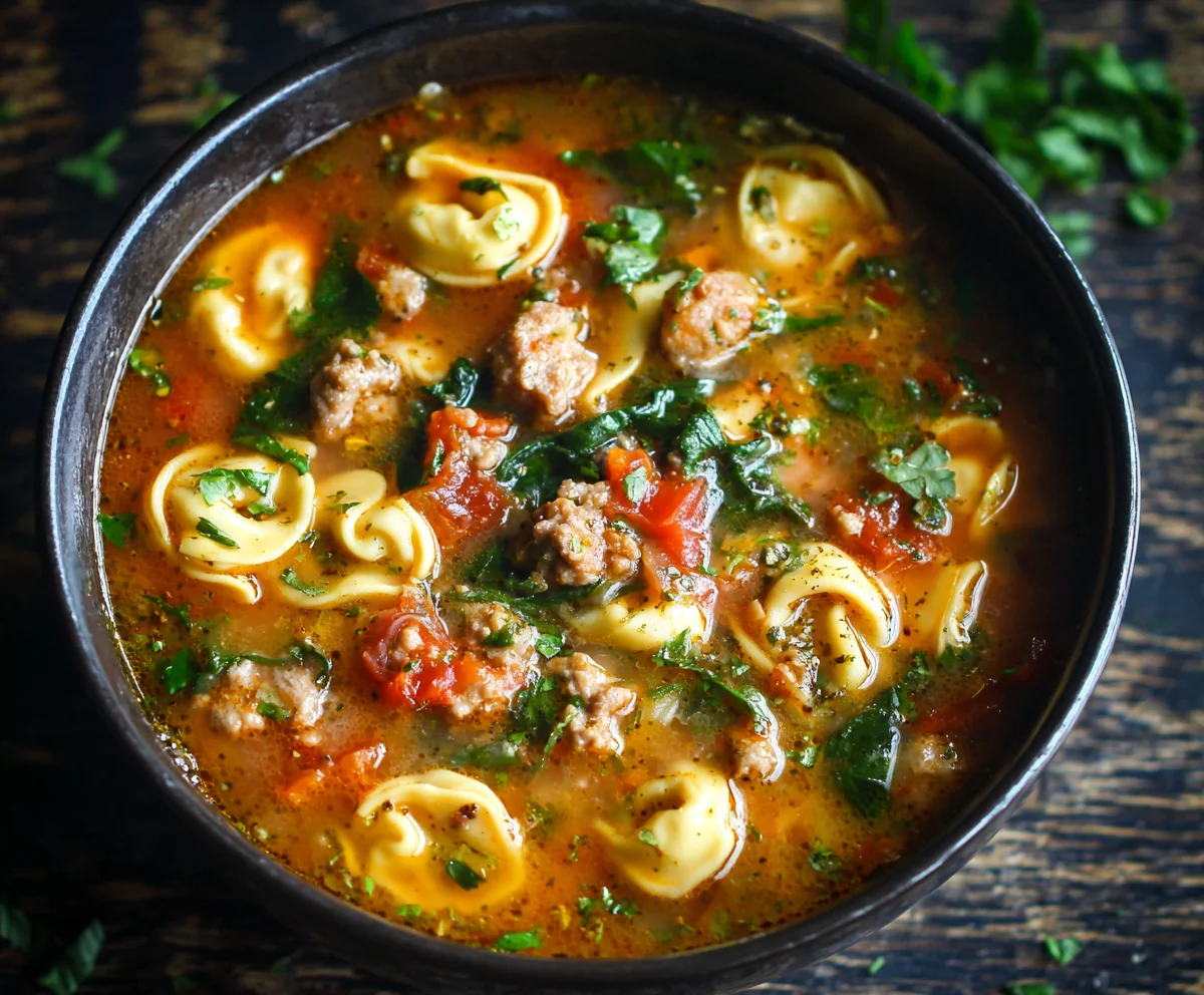 Italian Sausage Tortellini Soup