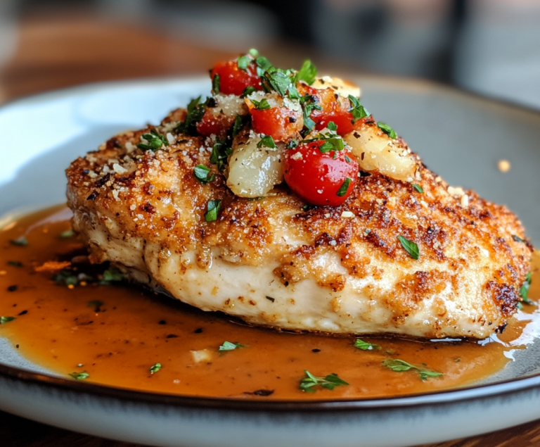 Longhorn Garlic Parmesan Crusted Chicken