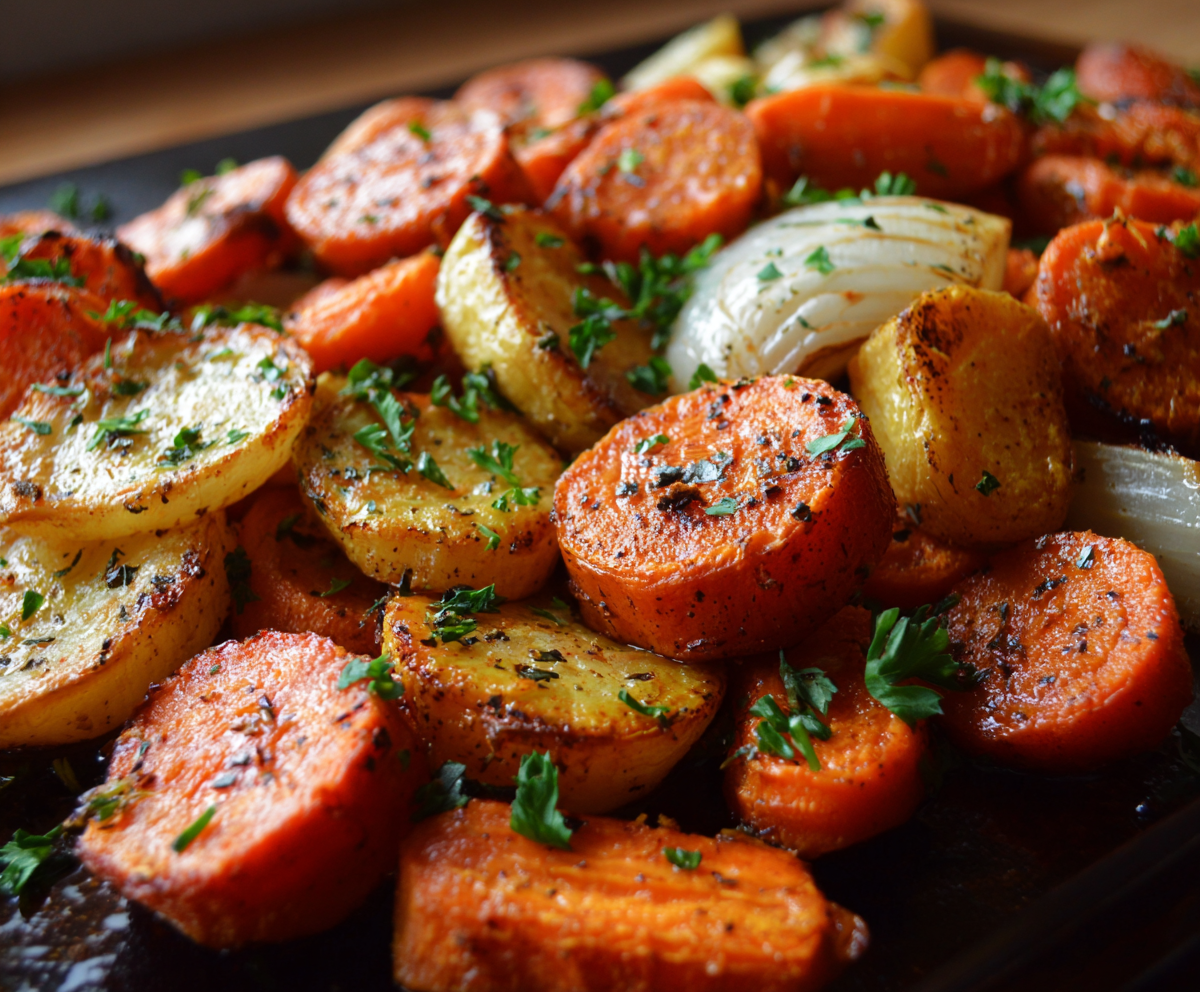 Roasted Sweet Potatoes And Carrots