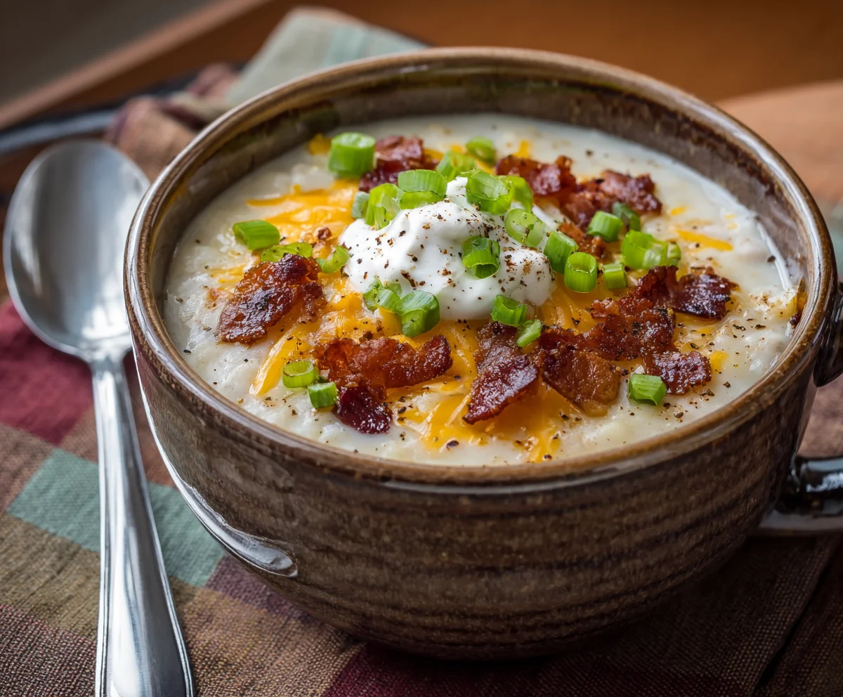 Slow Cooker Loaded Baked Potato Soup