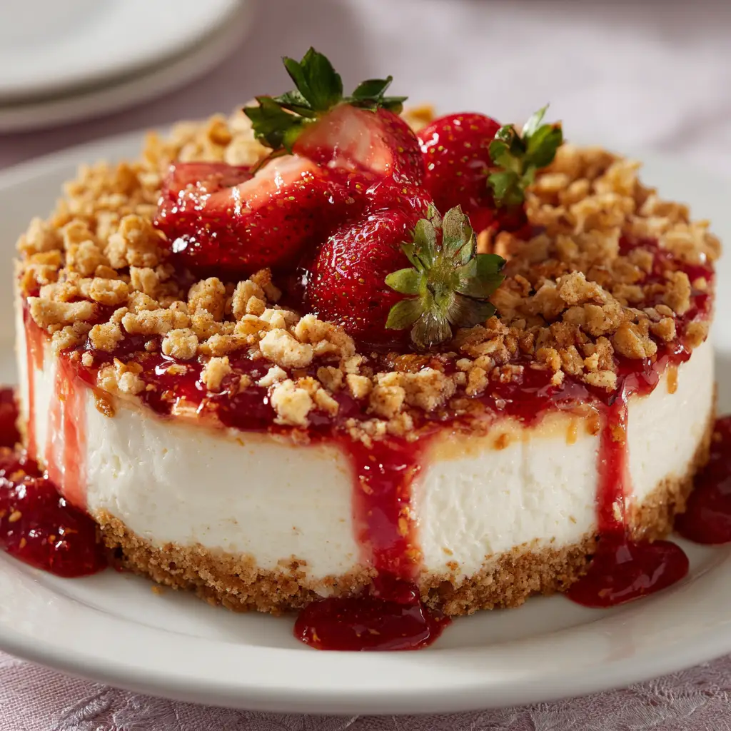 Strawberry Crunch Cheesecake