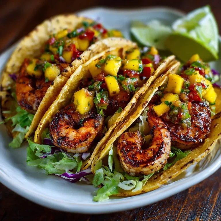 shrimp tacos with mango salsa