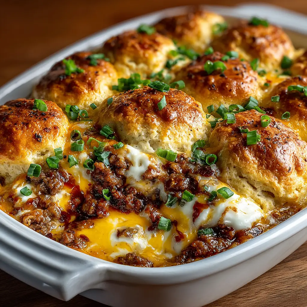 Breakfast Casserole with Biscuits