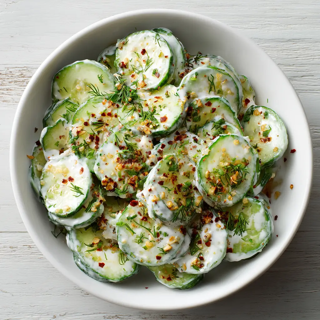 Creamy Cucumber Salad Recipe