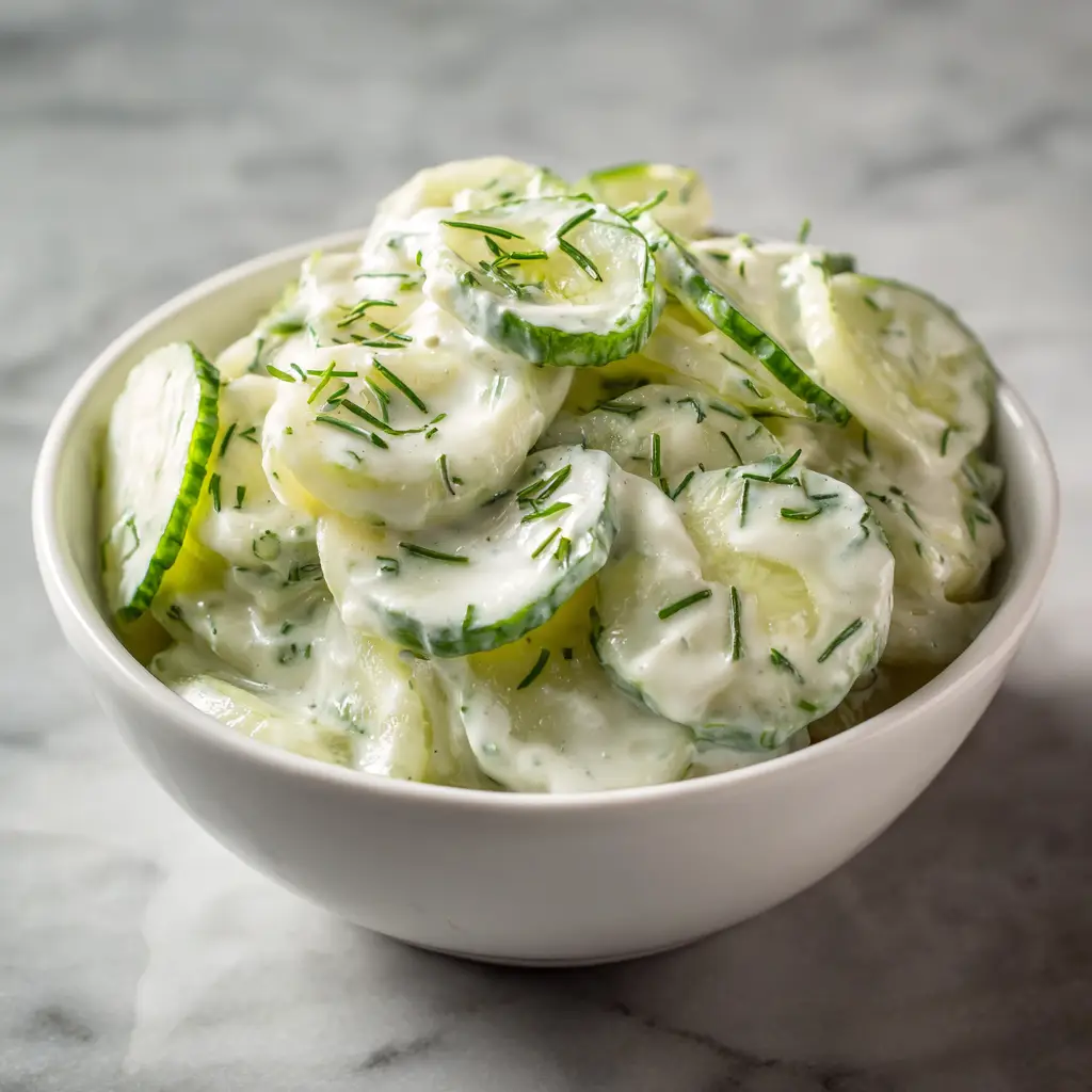 Creamy Cucumber Salad Recipe