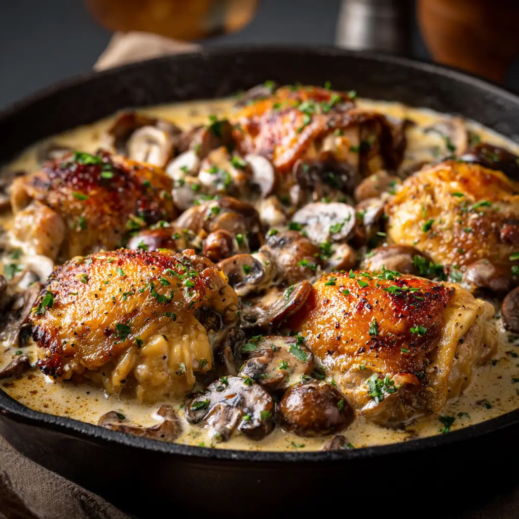 Creamy Mushroom Chicken Thigh