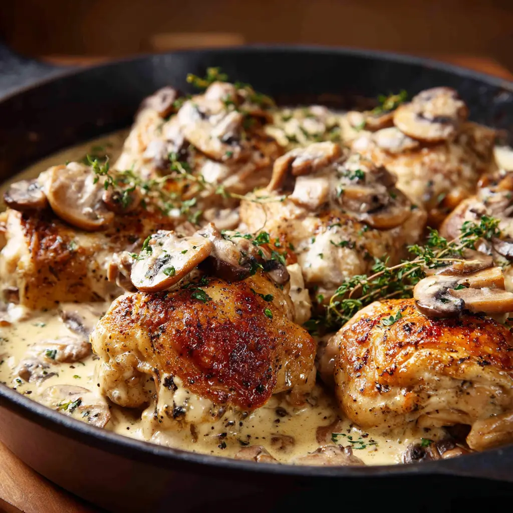 Creamy Mushroom Chicken Thigh