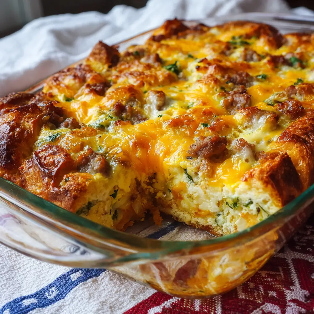 Croissant Breakfast Casserole
