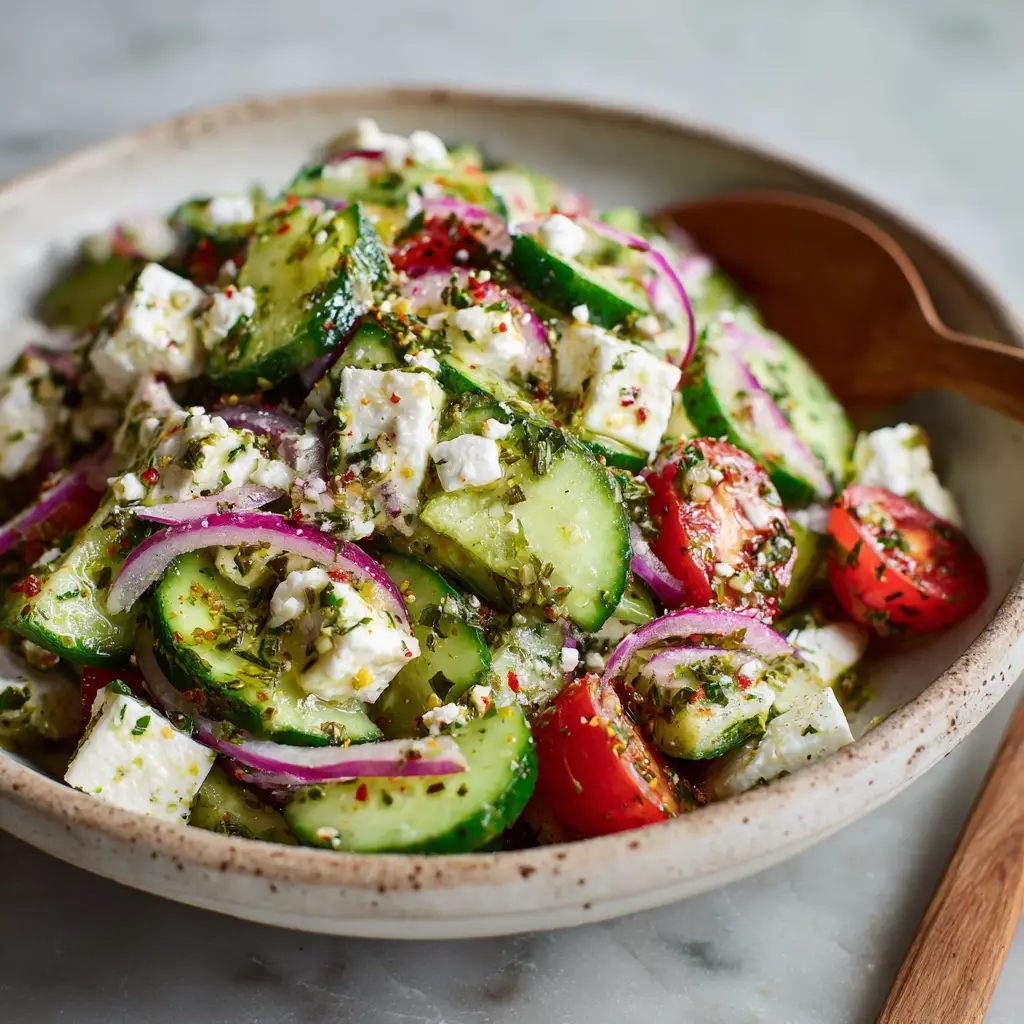Greek Cucumber Salad with Feta