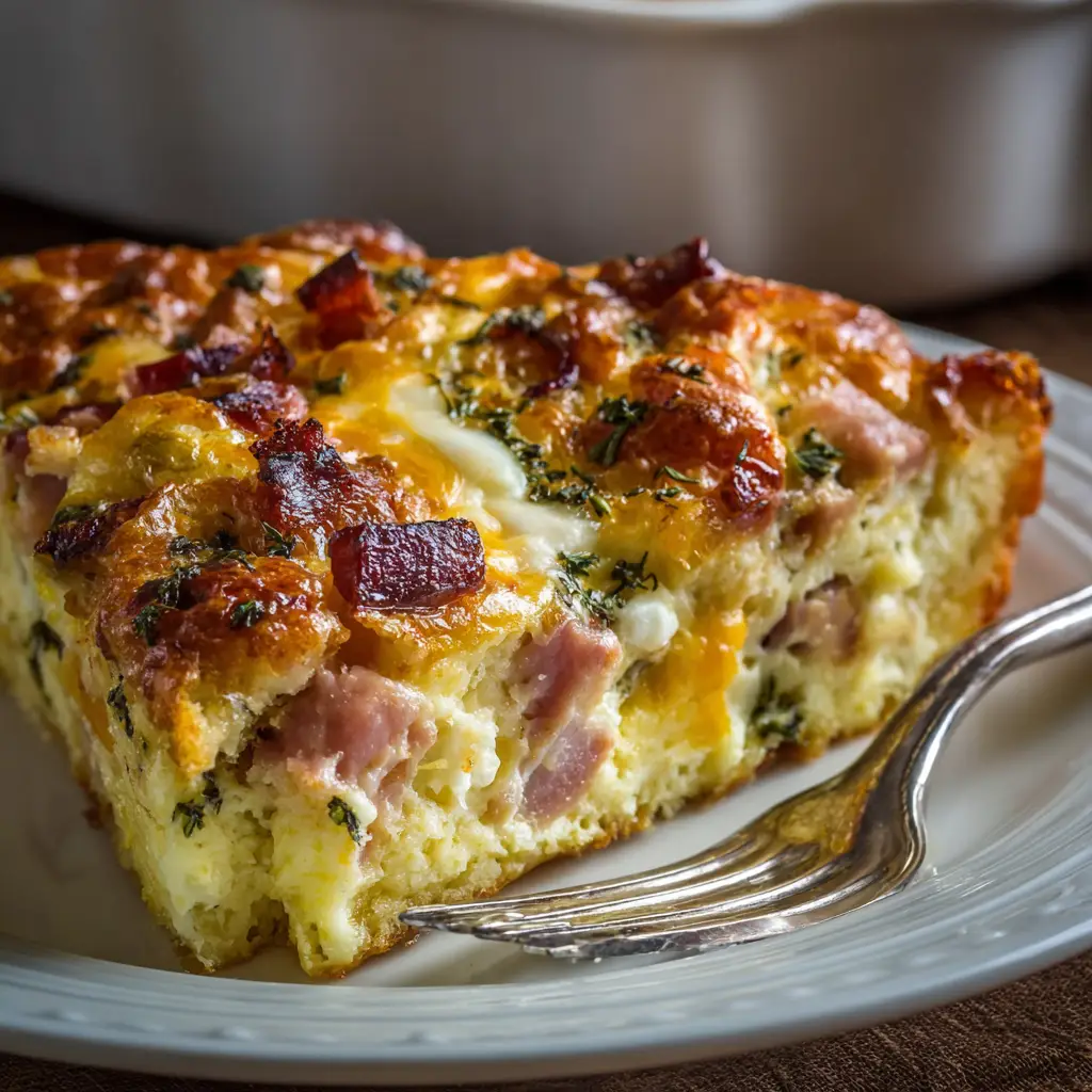 Ham and Cheese Breakfast Casserole