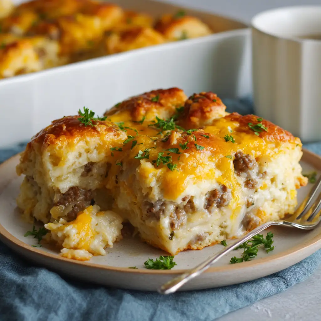 biscuits and gravy breakfast casserole