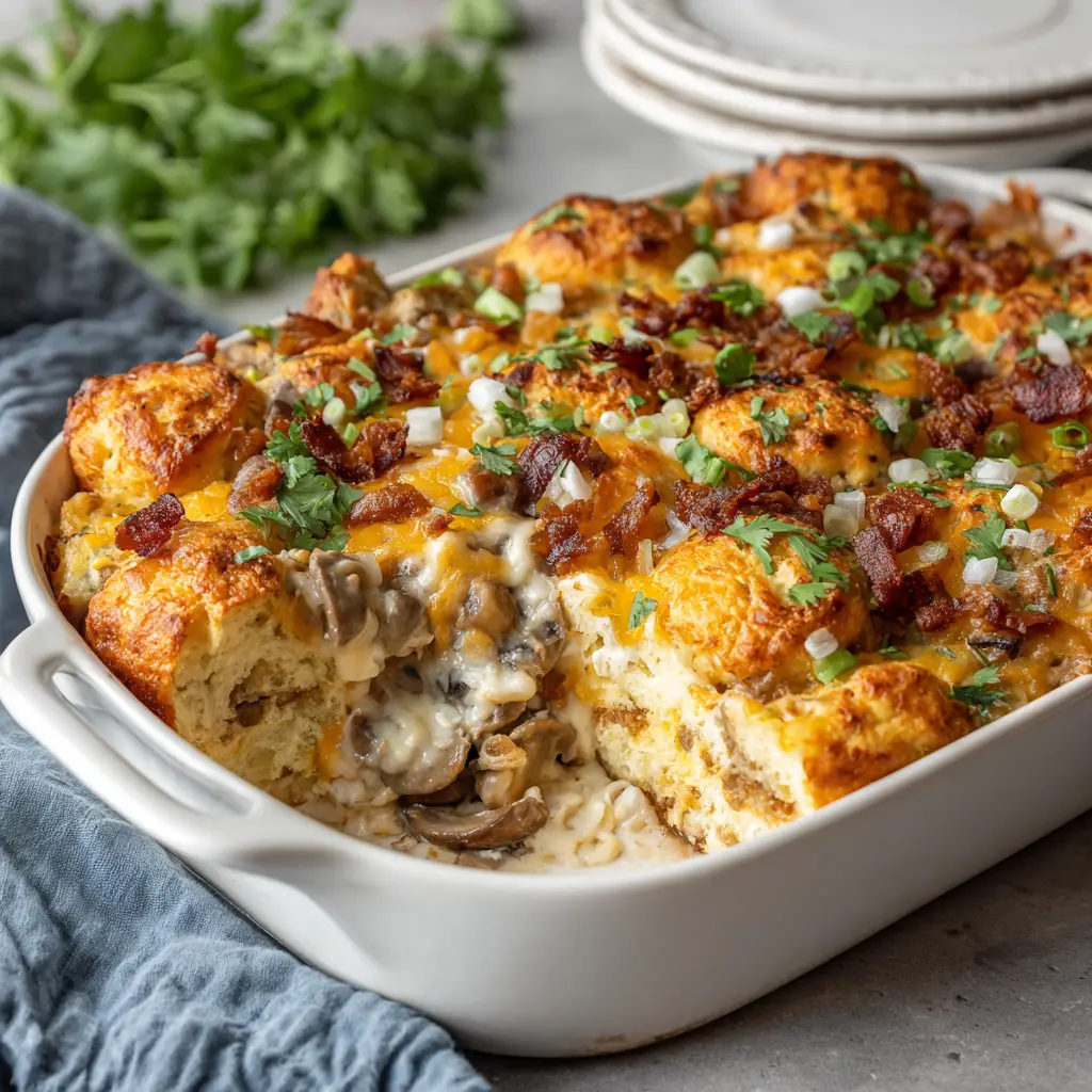 biscuits and gravy breakfast casserole