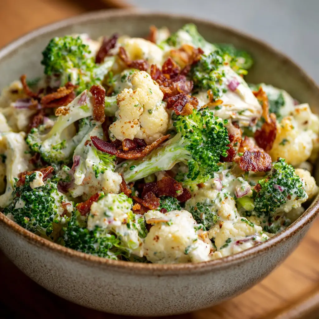 Broccoli Cauliflower Salad