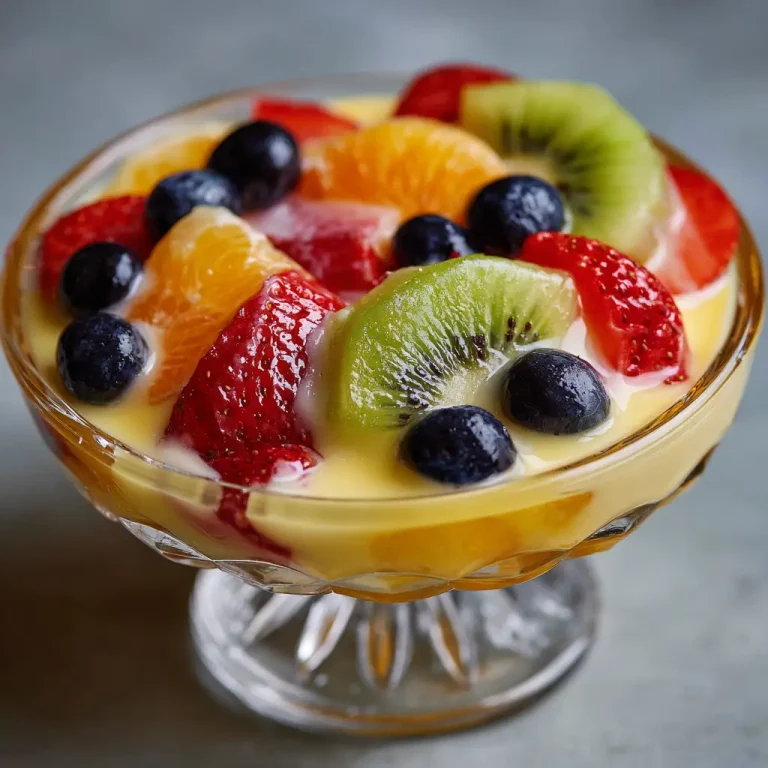 Fruit Salad with Vanilla Pudding