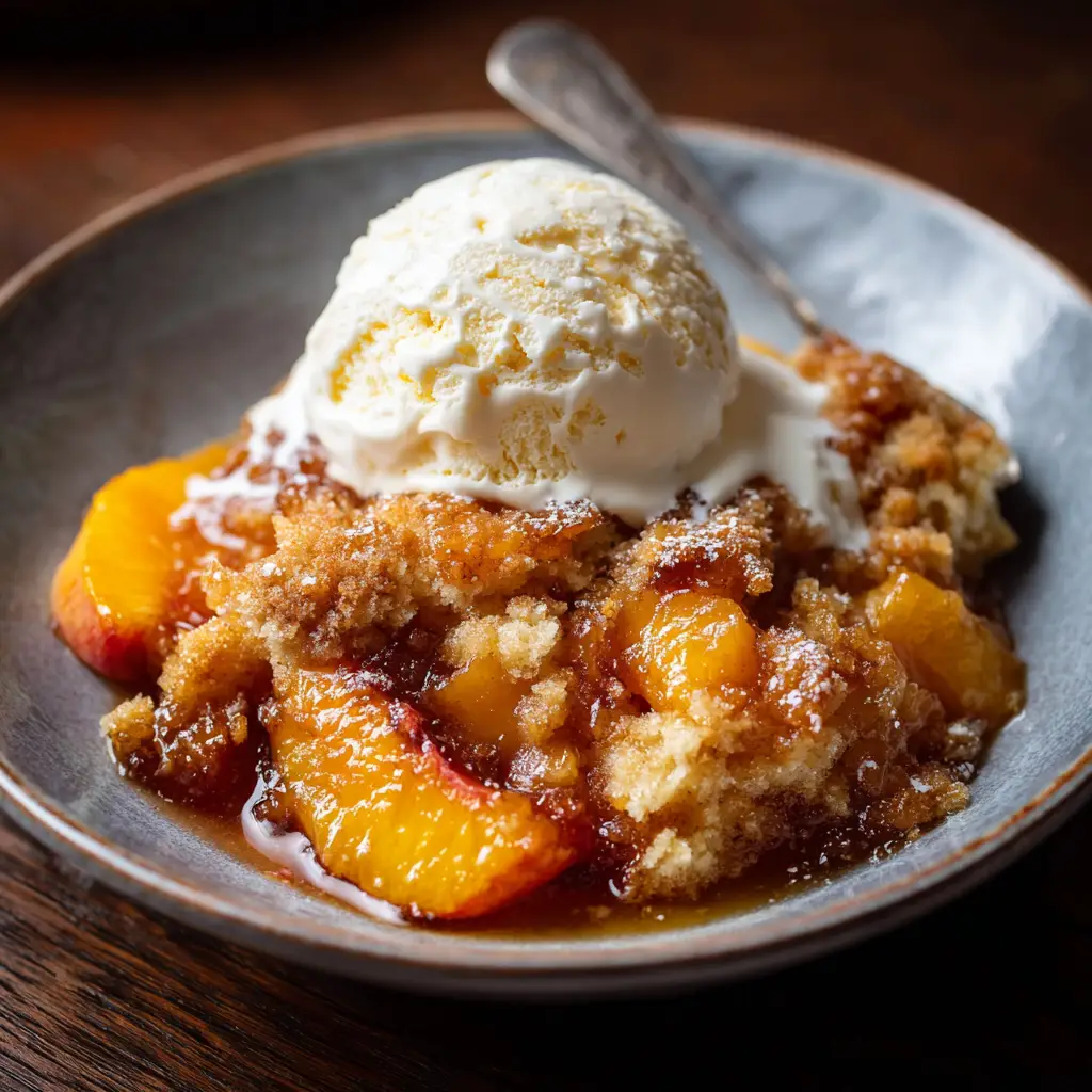 Peach Cobbler with Canned Peaches