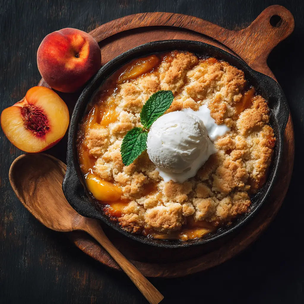 Peach Cobbler with Fresh Peaches