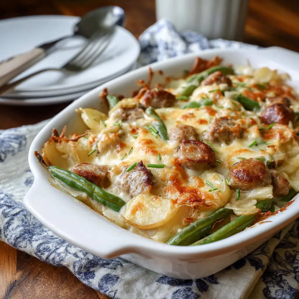 Sausage Green Bean Potato Casserole