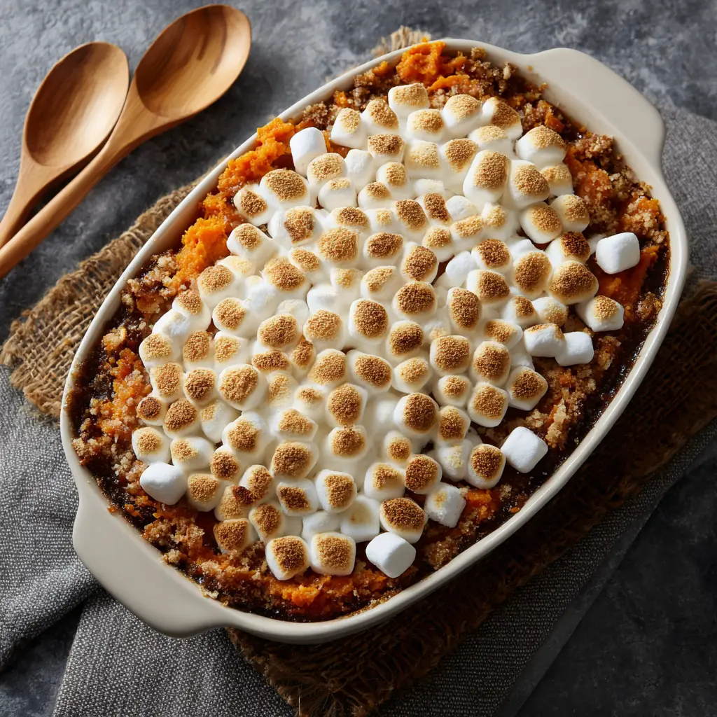 Sweet Potato Casserole with Marshmallows